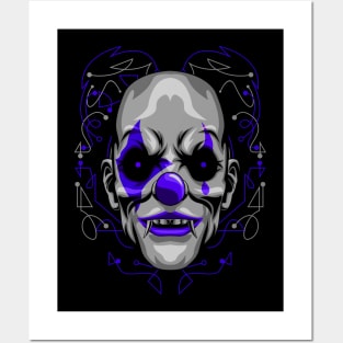 clown halloween Posters and Art